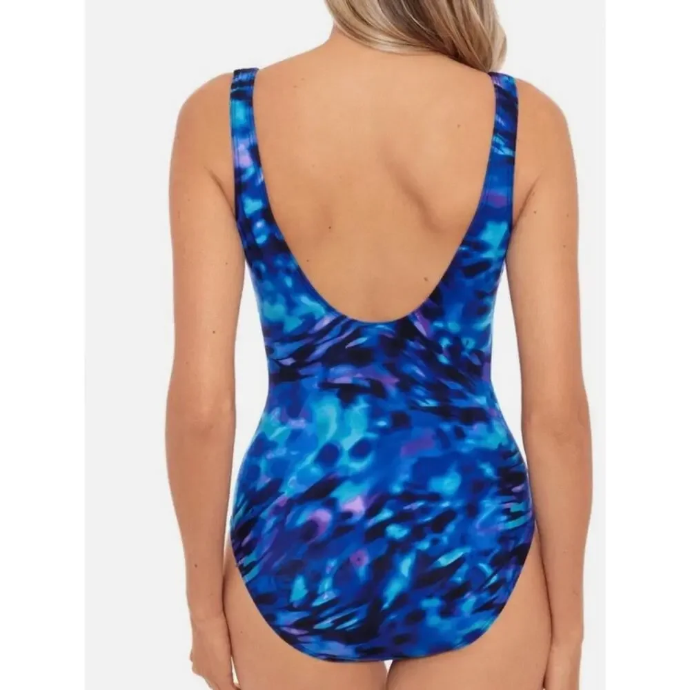 Miraclesuit Plus Size Cloud Leopard Revele One-Piece Swimsuit 18W - Picture 4 of 6